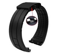 Svincoter Correa de Silicona de 23 mm y 22 mm Compatible con for Citizen Der Blaue Engel 2.ª generación JY8078-52L JY8035/8085 y Compatible con for Mido Helmsman M005.(B Black Black,23mm)