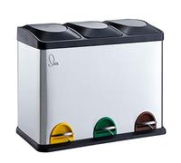 SVITA Cubo de Basura Acero Inoxidable, 45L 3x15L