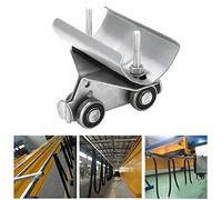 SVKMuuiYG Carro con Ruedas de Rodillos de Oruga de Acero Inoxidable, Diámetro de Polea de Proceso de galvanización que Ahorra Espacio de 24 mm para gestión de Cables