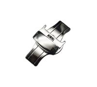 SVKVBNLNGK 12mm 14mm 16 mm 18 mm 20 mm accesorios unisex accesorios hebilla doble prensa fina hebilla de acero inoxidable Cierre de reloj(Silver 20mm)