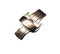 SVKVBNLNGK 12mm 14mm 16 mm 18 mm 20 mm accesorios unisex accesorios hebilla doble prensa fina hebilla de acero inoxidable Cierre de reloj(Rose Gold 18mm)