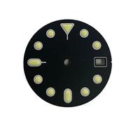 SVKVBNLNGK 28.5mm Green Watch Dial Japón C3 Luminoso Luminoso Soltero y doble Calendario Reloj Relojes de cara Accesorios for NH35 / NH36A Movimiento Esfera del reloj(Single calendar)