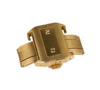 SVKVBNLNGK Accesorio de acero inoxidable de 18 mm 21mm 316L accesorio de mariposa compatible for la serie SANTOS Cierre de reloj(Gold color 21mm)