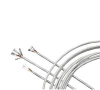 SVKVBNLNGK Cable de 1 m/5 m², 0,15 ~,5 mm, transparente, plateado, OFC, blindado for PTFE, 2, 3, 4 y 6 núcleos, amplificador, altavoz auriculares Cable(Square 0.15 mm,5 ME_6 CORES)