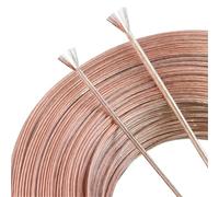 SVKVBNLNGK Cable de alimentación 10/50 m UL2468 transparente 2 pines for revestimiento PVC 16/18/20/22/24/26/28/30 AWG altavoces, cable LED Cable(Gold-Sliver,50 METERS_16AWG (1.2MM2))