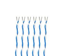 SVKVBNLNGK Cable de cobre señal electrónica par trenzado AFS200 2 pines for aislamiento FEP, 26, 24, 22, 20, 18, 17, 15 y 13 AWG Cable(Blue White,10 METERS_18AWG (0.75MM2))