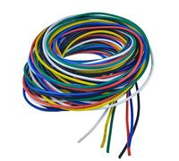 SVKVBNLNGK Cable eléctrico de silicona 5 m/10 m, 6 colores, calibre 16-18-20-22-24-26-28-30, 300 V, 22 AWG, kit conexión cobre estañado trenzado Cable(10m each colors,26 AWG)