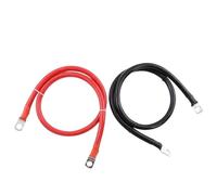 SVKVBNLNGK Cable inversor de batería RV, cable cobre puro 8 6 4 AWG for terminal estañado M8 sistema solar, UPS, conexión automóvil Cable(Black Red,60CM_6AWG)