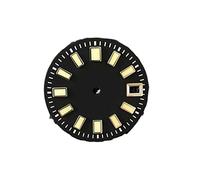 SVKVBNLNGK Mira 6105 esfera modificada en blanco sin LOGO Adaptación 4R35 / NH35A Movimiento Japón C3 Verde Night Disc Superficie Esfera del reloj