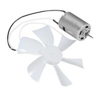 SVNR Repuesto de hoja de ventilador de ventilación RV de 6 pulgadas, 1 unidad con motor de ventilación de 12 V de eje D, 1 unidad, hoja de ventilador de ventilación de baño RV blanca para escape de