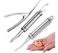 SVOCK 3 en 1 Pelador de Gambas y Langostinos, Pelador de Gamba de Acero Inoxidable, Multifunctional Shrimp Line Fish Maw Knife, para Camarones y Pescado