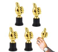 SVOCK 4 Piezas Trofeos, Medallas Futbol Personalizadas Trofeos, Trofeos Futbol para Niños, Trofeos de Plastico, Pulgar Dorado Trofeos de Futbol, Inspirar El Crecimiento de Los Niños