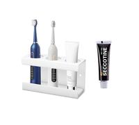 SVOCK Soporte Pared Cepillo Dientes electrico, Sin Taladrar Soporte Cepillo de Dientes Pared, 3 Agujeros Porta Cepillo de Dientes Adhesivo Fuerte, Resistente a La Humedad y Absorbente del Agua