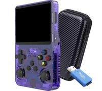 SVP Formats R36S Consola retro portátil 64 GB con +15.000 Juegos +26 Emuladores PS1, PSP, N64, NDS, SuperN, GameB, GBA - Linux IPS 3.5" Consola de videojuegos portátil (Morado t., 64 GB (15K juegos))