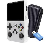 SVP Formats R36S Consola retro portátil 64 GB con +15.000 Juegos +26 Emuladores PS1, PSP, N64, NDS, SuperN, GameB, GBA - Linux IPS 3.5" Consola de videojuegos portátil (Blanco, 64 GB (15K juegos))