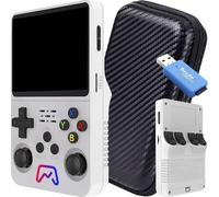 SVP Game - R36S Consola Retro Portatil PS1, n64, nDS, SuperN, GameB, Arcade, Atari, GBA, PSP Consola Portatil 40.000 Juegos Emulador Retro, Game Console, Videojuegos (Blanco 128 GB + Estuche + USB)