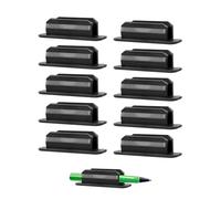 svpfuo 10 soportes para bolígrafos autoadhesivos, para bolígrafos, aptos para escritorios de oficina, pizarras escolares, frigoríficos en casa, fabricado en material de silicona