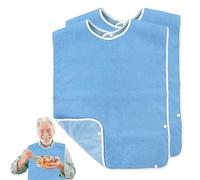 svpfuo 2 Piezas Baberos Adultos, Babero Adulto, Baberos Personas Mayores, Anti-Contaminación, Reutilizable y Lavable, Adecuado para Proteger la Ropa de Ancianos y Personas Discapacitadas