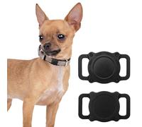 svpfuo Collar Perro, Collar Perro Pequeño, Collares para Perros, Adecuado para Collar Localizador, Estuche Impermeable De Plástico para Rastreador, Fabricado En Material Plástico-Silicona