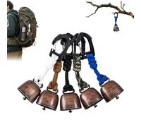 svpfuo Juego de 5 campanas antioso, campanas de oso, campanas de metal vintage, campanas decorativas, accesorios para senderismo, adecuado para senderismo al aire libre o como decoración (color