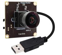 Svpro 2MP Global Shutter USB Kamera Board 90fps Hochgeschwindigkeits Webcam Modul mit Fisheye Objektiv Weitwinkel Llow Mopenkamera 1920x1200 AR0234 Kamera für Computer, Laptop, Android-Gerät