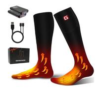 Svpro Calcetines calefactables para hombre y mujer - Recargables, lavables, calentadores eléctricos con 10 horas de tiempo de funcionamiento, calentadores térmicos de pie para caza de invierno, esquí