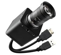 Svpro Cámara industrial 4K 60 fps, USB 3.0 y salida dual HDMI, montura CS de 8 mm, lente manual IMX678 Low Light UVC Webcam para microscopía y visión de la máquina