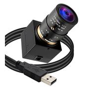 Svpro Cámara web USB 5 MP 30 fps objetivo zoom 2,8 - 12 mm IMX335 para monitoreo de máquina de baja luz, PC, portátil, UVC Plug-in Webcam para Windows, MacOS, Linux