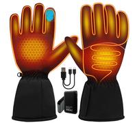 Svpro Guantes calefactables para hombre y mujer, batería recargable de 5000 mAh, guantes eléctricos calefactables, pantalla táctil, guantes térmicos de invierno con 3 niveles de calor