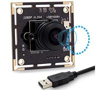 Svpro Módulo de cámara Full HD USB 1080P 30pfs H.264 Low Light Camera Board con micrófono dual, cámara de vídeo industrial de 180 grados para Raspberry, Windows, Mac, Linux, Android
