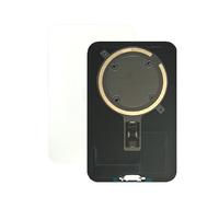 SVV Tapa trasera para iPhone 17 Pro Max. Premontada: con imán, soporte de metal, etc. Cristal trasero de repuesto. OEM (blanco/plata)