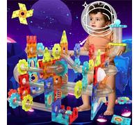 SVYHUOK Bloques Magneticos Construccion Niños 3D Juegos Imanes, 74 Piezas Magnetic Tiles Juguetes, Multicolor Educativos Magnéticos Building Blocks Kit, Creatividad Regalos para Chicos Niñas