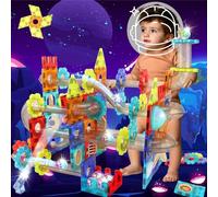 SVYHUOK Bloques Magneticos Construccion Niños 3D Juegos Imanes, 81 Piezas Magnetic Tiles Juguetes, Multicolor Educativos Magnéticos Building Blocks Kit, Creatividad Regalos para Chicos Niñas