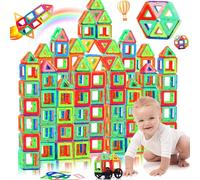 SVYHUOK Bloques Magneticos Construccion Niños, Magneticas Niños Educativos Juego Imanes 60 Piezas, Apilables Construye Magnetic Blocks, Regalos Cumpleaños Navidad para Chico Niñas