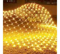 SVYHUOK Red de Luces Navidad Exterior, 3M x 2M 200 LED Cortina Luces Navidad Exterior, IP67 Impermeable Malla Luce Cortinas Natal 8 Modos para Arbustos, Jardín, Arbol de Navideña, Habitación, Balcón