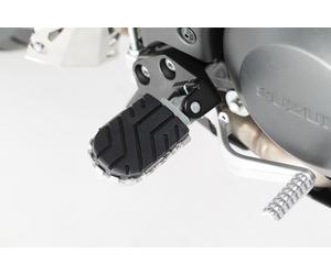 SW-MotechKit reposapiés ION - Plateado. Modelo Aprilia, BMW, Suzuki., negro-plata