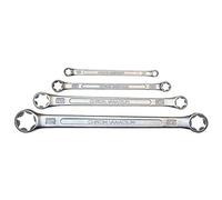 SW-Stahl 01550L Juego de Llaves Poligonales Torx E6-E24, Acero CV, 4 Piezas