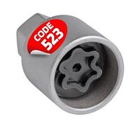 SW-Stahl 02383L-3 Adaptador 523 I adecuado para VW I Felgenschlösser Lösser I Radsicherung Felgenschloss desmontage Werkzeug I Felgenschloss Ausdreher I Felgensicherung Schlüssel