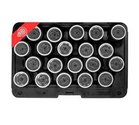 SW Stahl 02383L Juego de Extracción de Tornillos Antirrobo para VW, 20 Pzas | Kit profesional de desmontaje de cerraduras de llantas para Volkswagen, maletín con llaves de vaso y herramientas de acero