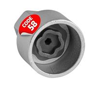 SW-Stahl 02384L-18 Adaptador 58 I adecuado para BMW I Cerraduras de llanta, bloqueo de llantas, herramienta de desmontaje, llave de bloqueo de llantas, llave de seguridad