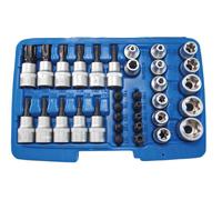 SW-Stahl 04187L Juego de llaves de vaso de 3/8 pulgada 34 piezas I maletin de llaves de vaso I kit de herramientas completo juego llavesprofesional