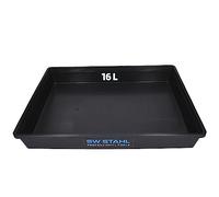 SW-Stahl 07376L Bandeja colectora universal, 56 x 43 x 8,5 cm, gran bandeja de plástico, 16 litros de capacidad, fabricada en Alemania