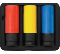 SW STAHL 07870L Juego de Vasos para Tuercas de Ruedas, 1/2", 17, 19, 21 mm