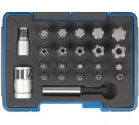 SW-Stahl de Bits Surtido T- Plus Perfil 3/8" Vehículo Herramienta 23 Piezas Set