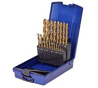 SW STAHL Juego de Brocas Helicoidales, HSS-G TIN, 1-10 mm, 19 Piezas 81519L | Brocas de acero rápido con recubrimiento de nitruro de titanio, estuche de metal, incrementos de 0,5 mm, calidad HSS-G