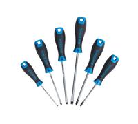 SW STAHL Juego de Destornilladores, Plano y de Cruz, 6 Piezas 32810L | Herramienta manual profesional de acero para taller, puntas magnetizadas y mangos ergonomicos antideslizantes