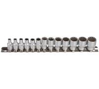 SW Stahl Juego de Vasos de 1/4" Multiprofil de 4-14 mm, 13 Piezas 05440L