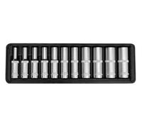 SW Stahl Juego de Vasos de 1/4 Pulgadas, 4-13 mm, 11 Piezas, Largos 05430L | Llaves de vaso de impacto profundo en estuche, herramientas de acero cromo vanadio para taller y mecanica profesional