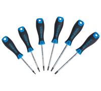 SW-Stahl Juego de destornilladores de perfil en T 32812L I T10-T15-T20-T25-T27-T30 mm I TX Juego de destornilladores extra largos I Juego de 6 herramientas