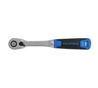 SW-Stahl 06038L Carraca reversible de 3/8 pulgadas, dentado fino con 72 dientes, hasta 310 Nm, trinquete estrecho, acero al cromo vanadio